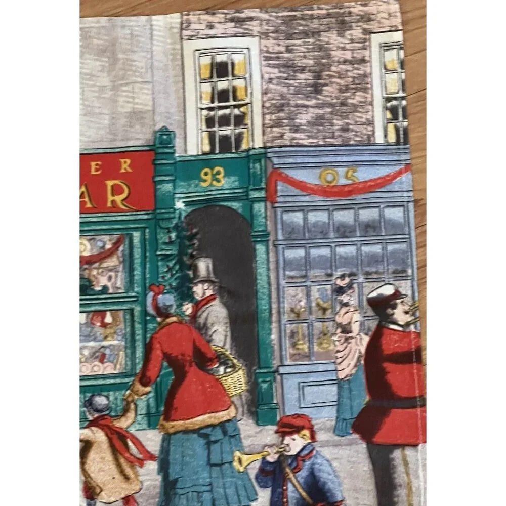 Vintage Tea Towel Marks & Spencer Penny Bazaar 100% Cotton Made In UK Christmas - Picture 8 of 11